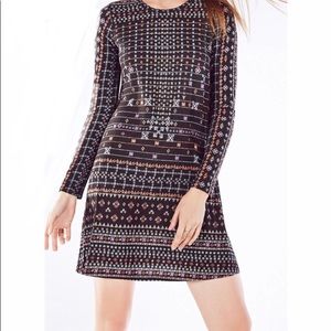 BCBGmaxazria Jeanna Scarf Print Dress